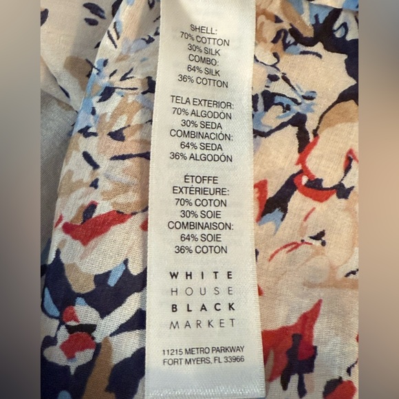 WHBM Floral button down blouse - Picture 9 of 12